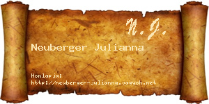 Neuberger Julianna névjegykártya